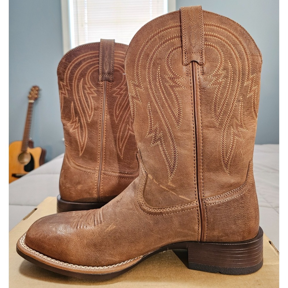 Ariat® (Men's 9.5 D) Plano™ Western Square Toe Cowboy Boot in Woody Tan - $240 - Picture 8 of 12